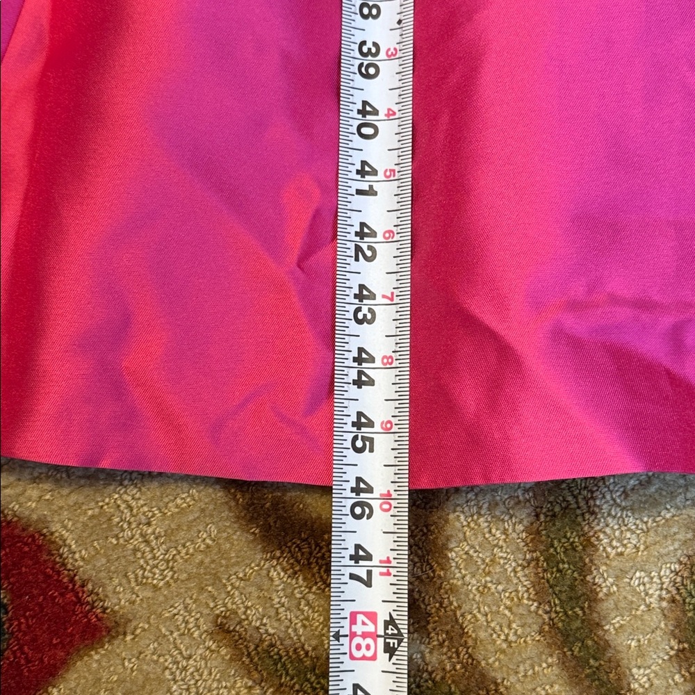 Sleeveless Mikado Fit & Flare Midi Dress With V-Back - Electric Pink - NWT - Picture 14 of 15